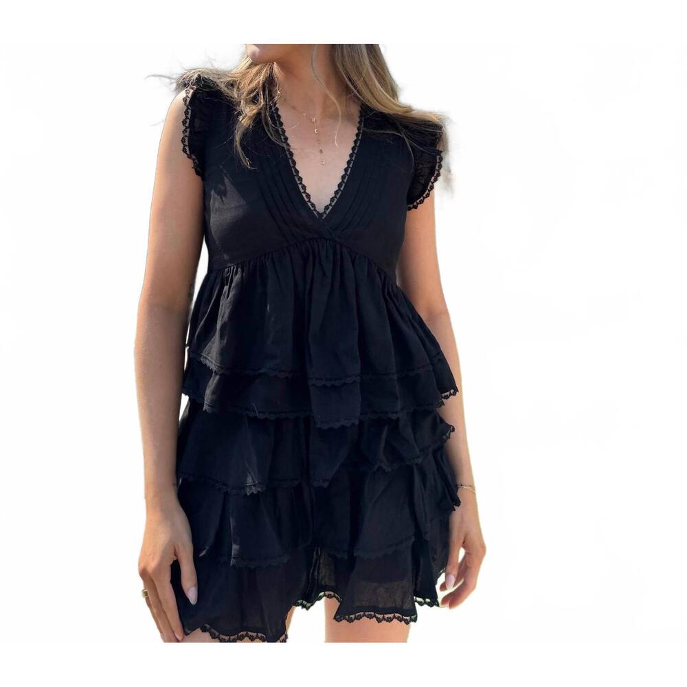 NEW NEEDII petal & tie set in black